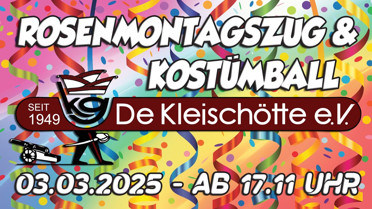 Rosenmontagszug und Kost\u00fcmball KG de Kleisch\u00f6tt e.V. 2025