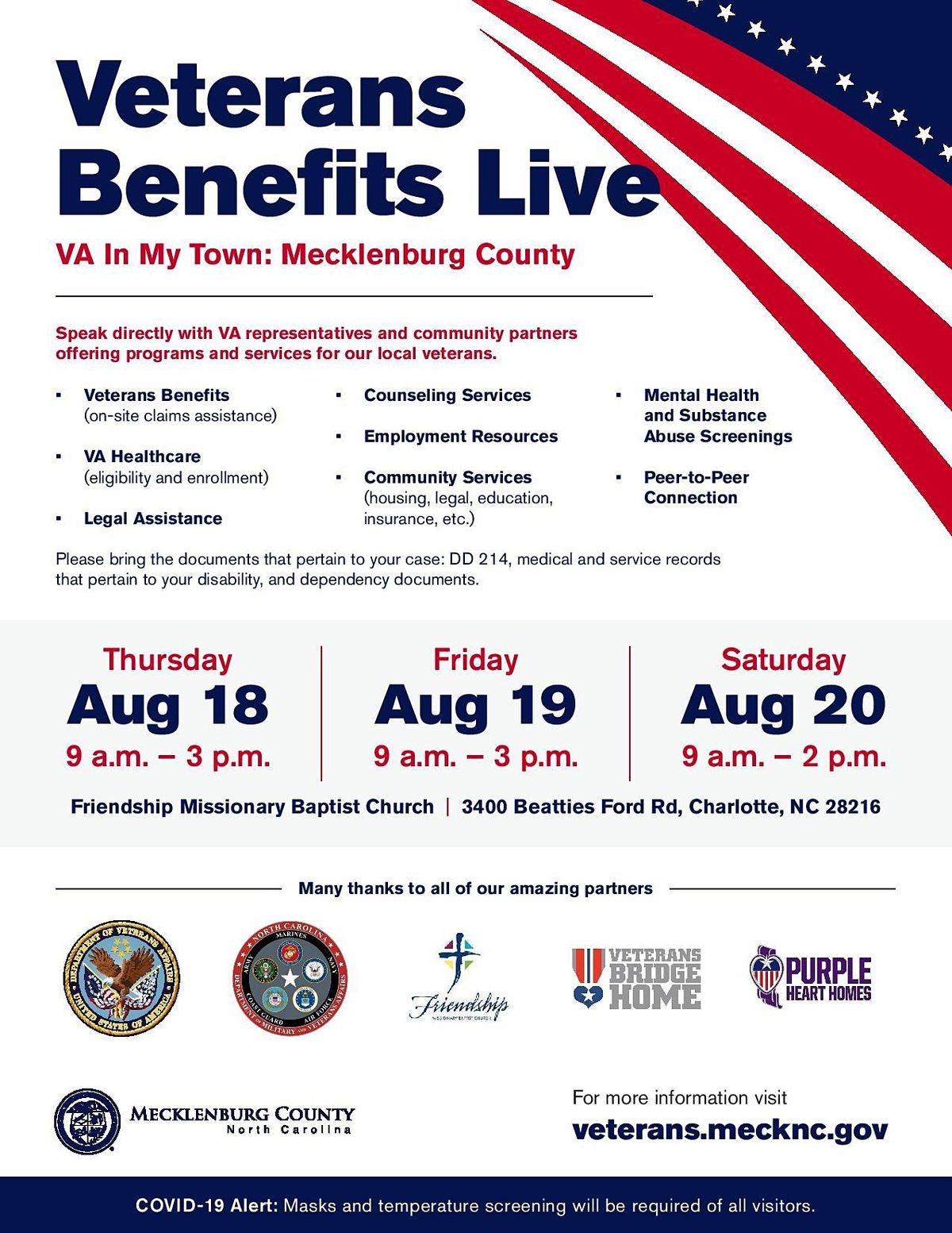Veterans Benefits Live: VA in My Town: Mecklenburg County