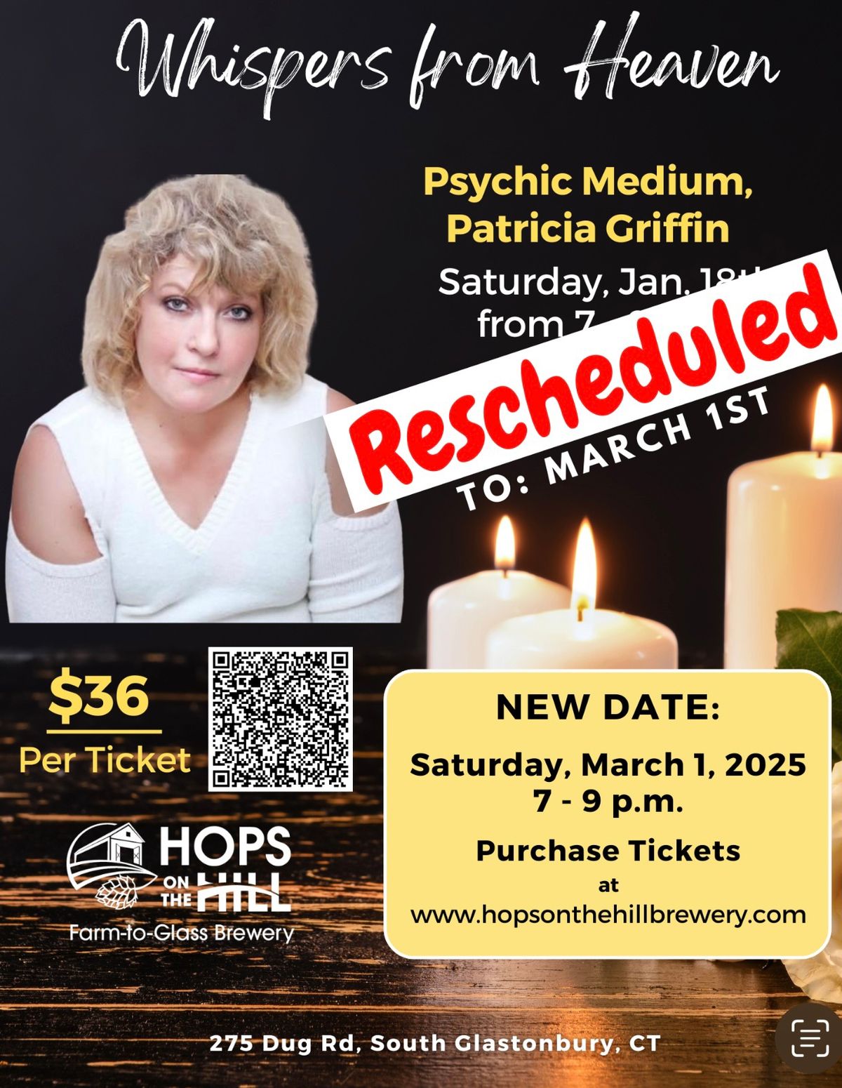 Whispers from Heaven - Psychic Medium Patricia Griffin at Hops on the Hill