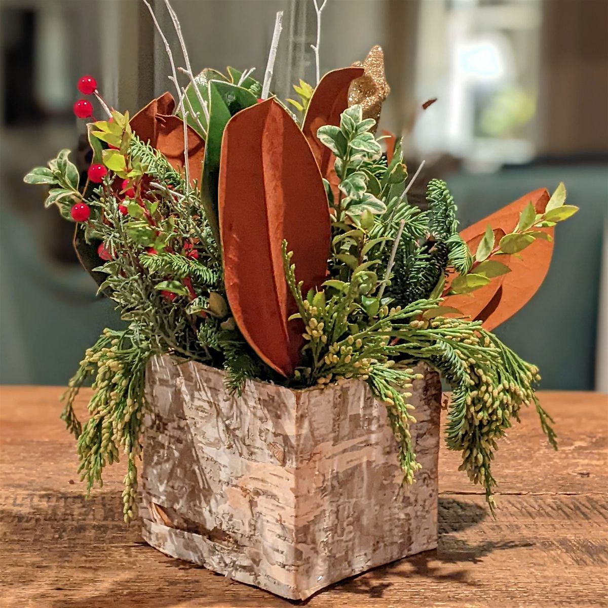 Holiday Centerpiece Workshop with Evergreen Foliage