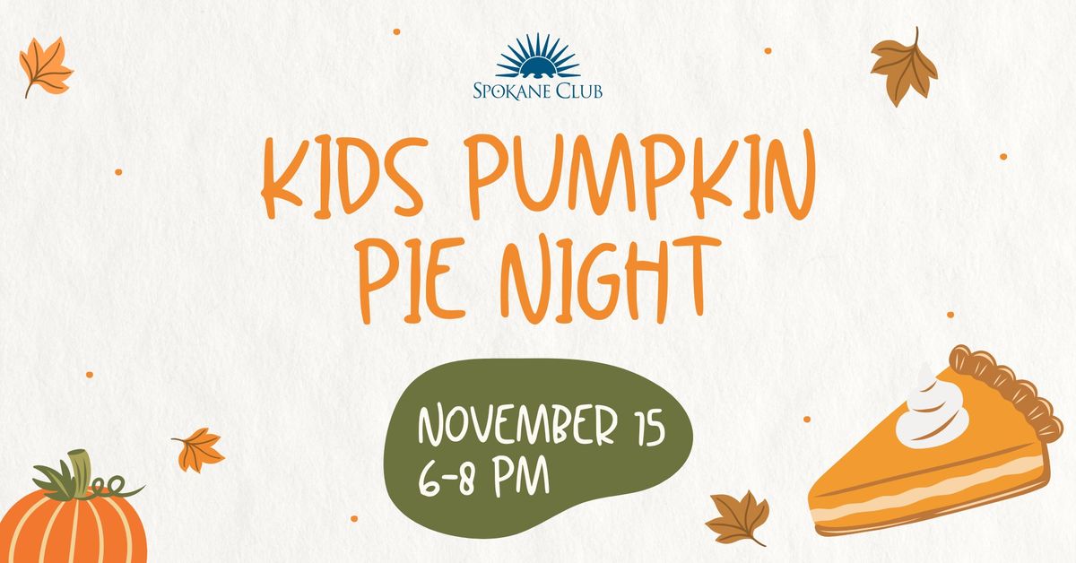 Kids Pumpkin Pie Night