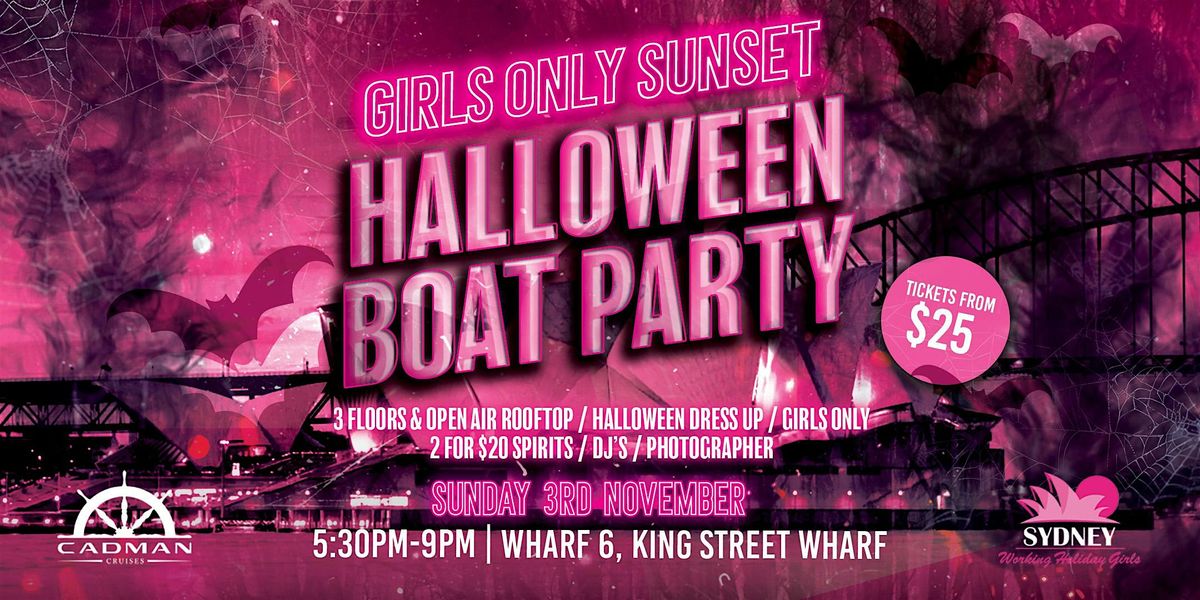 Girls Only Sunset Halloween Boat Party | Sunday 3rd November