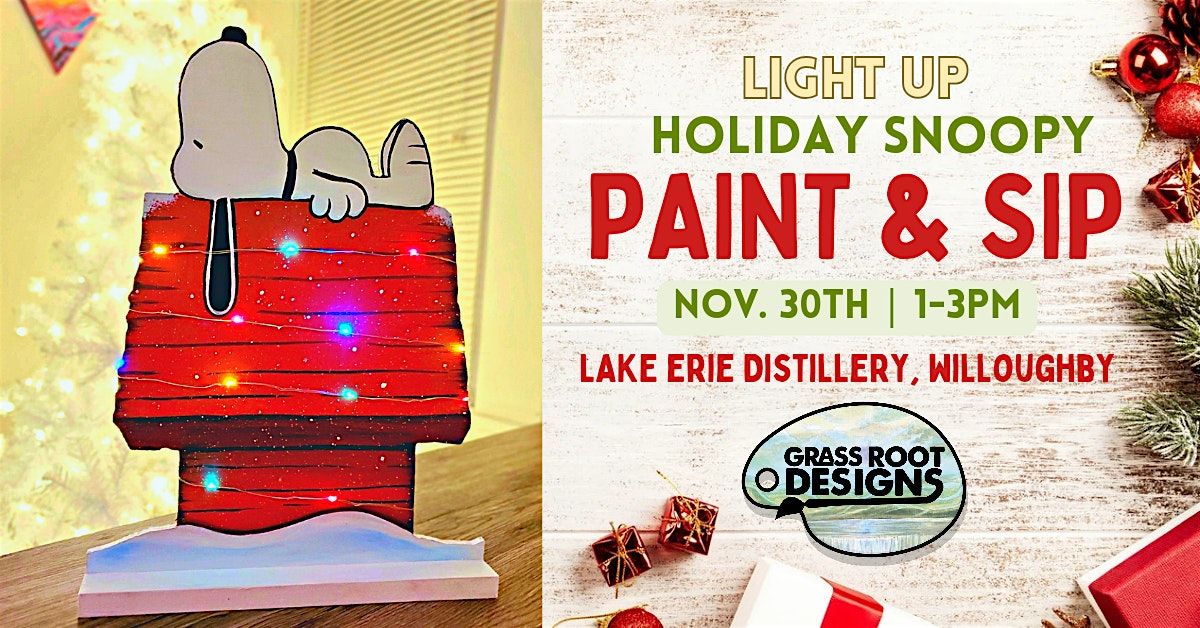 Light Up Holiday Snoopy | Lake Erie Distillery