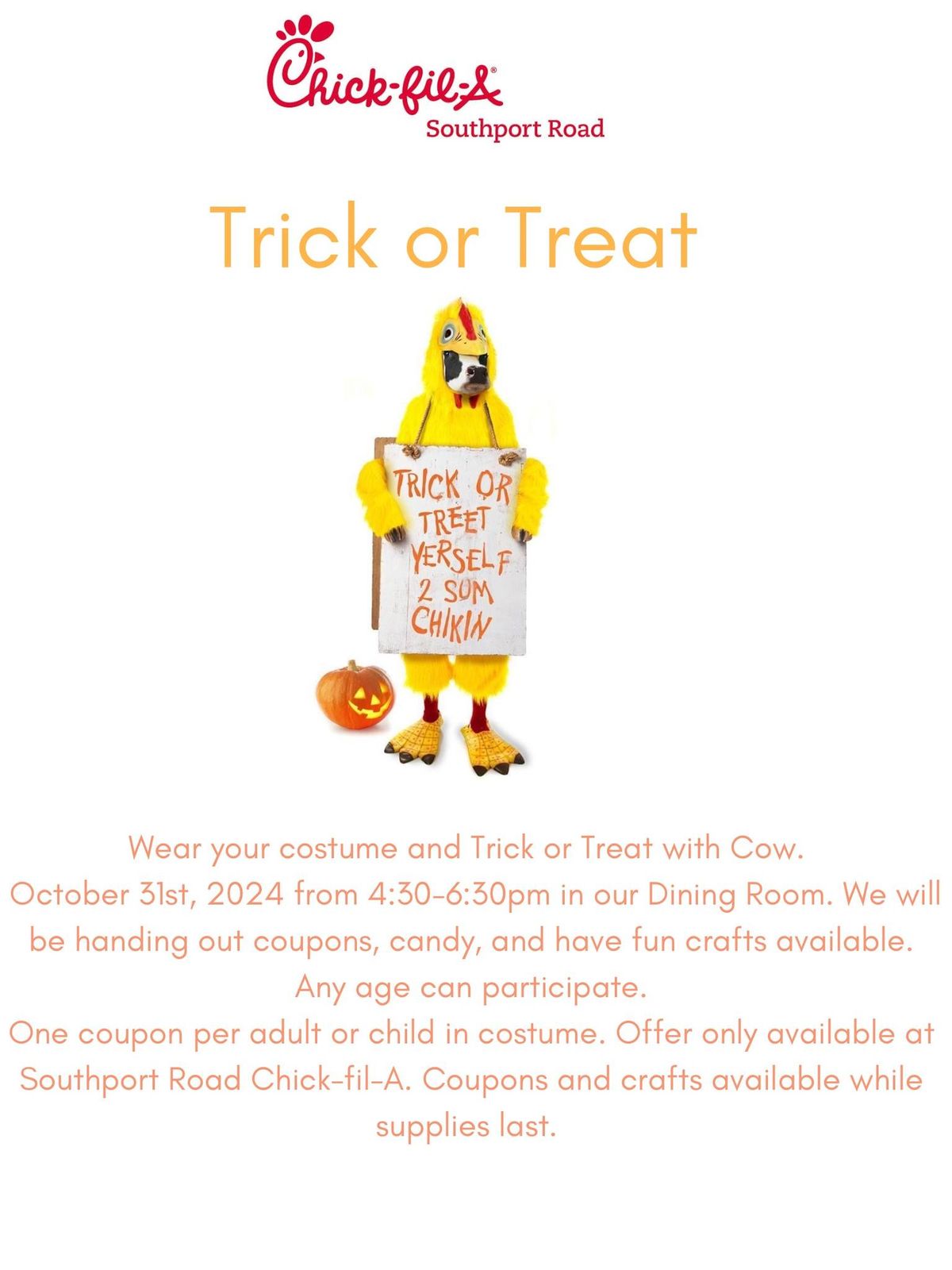 Trick or Treat in the Dining Room 