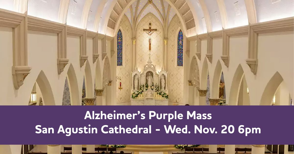 Alzheimer's Purple Mass - San Agustin Cathedral - Laredo