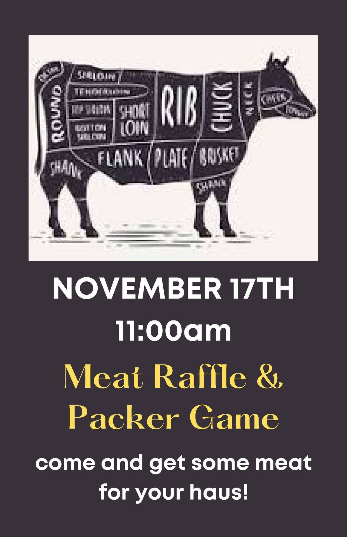 Meat Raffle and Packers Game at the Social Haus