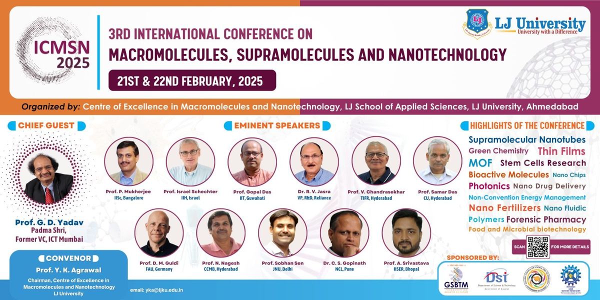 INTERNATIONAL CONFERENCE ON MACROMOLECULES, SUPRAMOLECULES AND NANOTECHNOLOGY