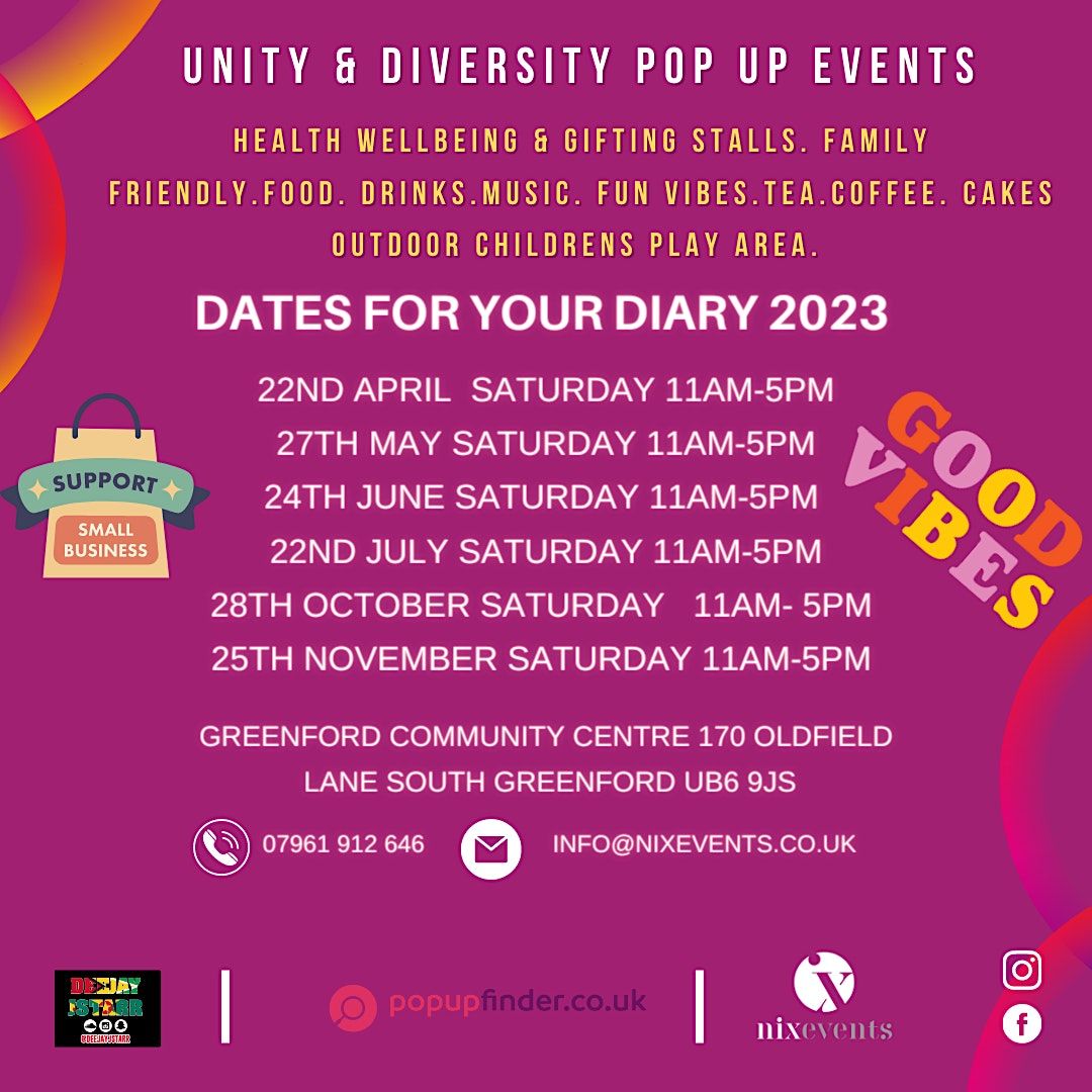 Unity & Diversity Health Well Being & Gifting Pop Up