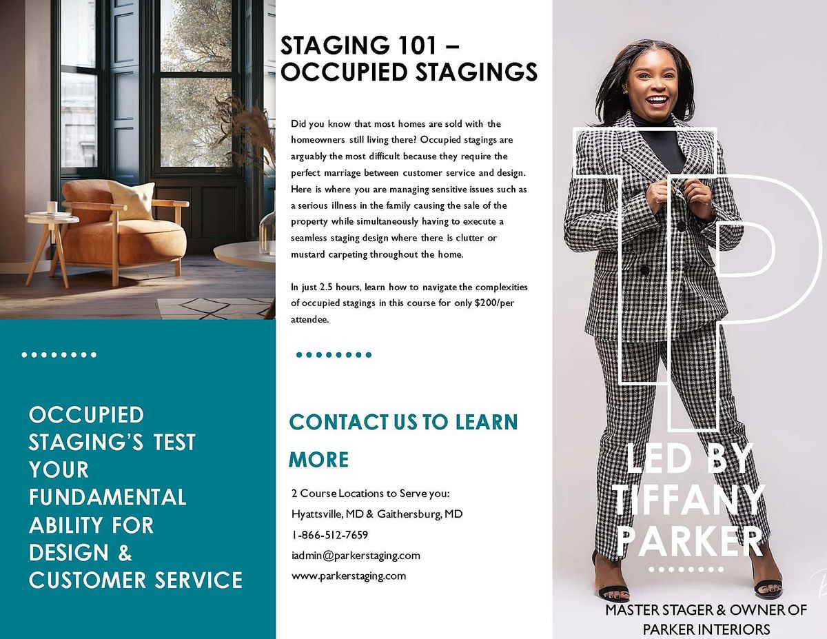 Staging 101 - Occupied Stagings