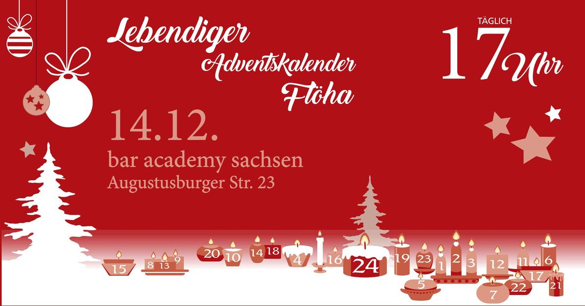 T\u00fcrchen 14 | bar academy sachsen | Lebendiger Adventskalender Fl\u00f6ha