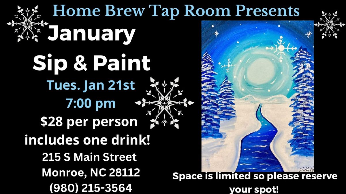 January Sip and Paint At Home Brew