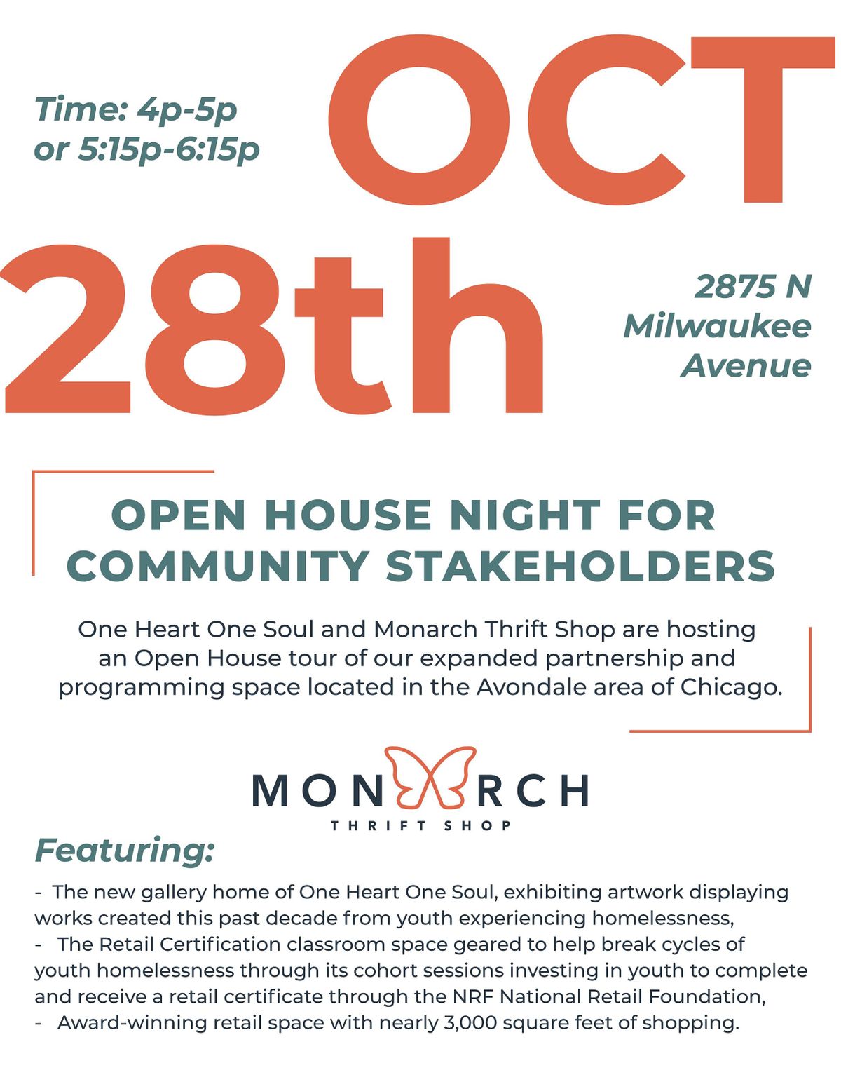 Welcome To The Space! One Heart One Soul x Monarch Thrift Shop