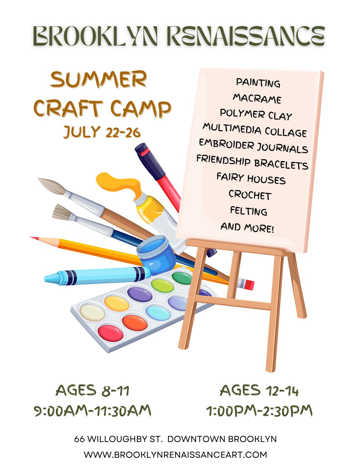 Summer Craft Camp (Ages 8-11)