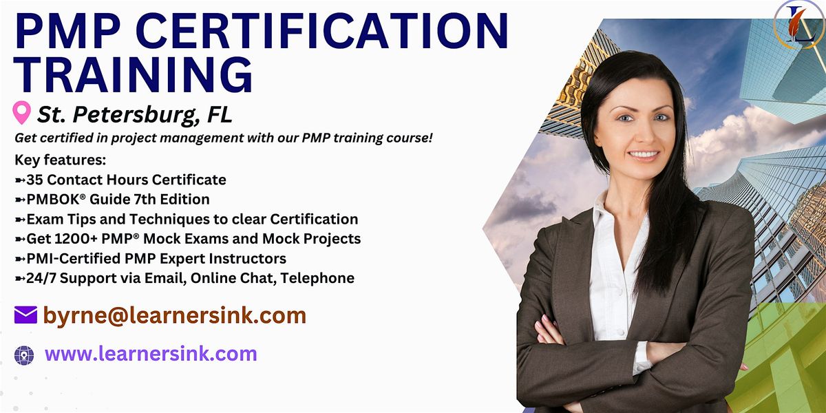 Confirmed 4 Day PMP Bootcamp In St. Petersburg, FL