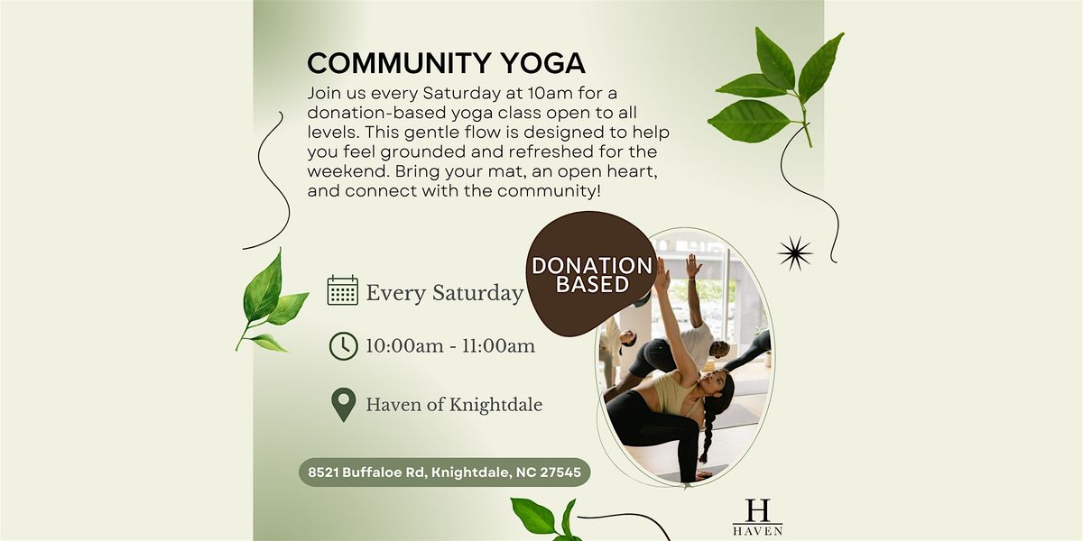 Community Yoga: Donation Based