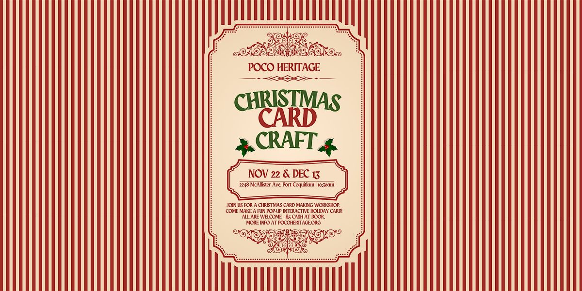 Pop Up Christmas Card Craft Workshop