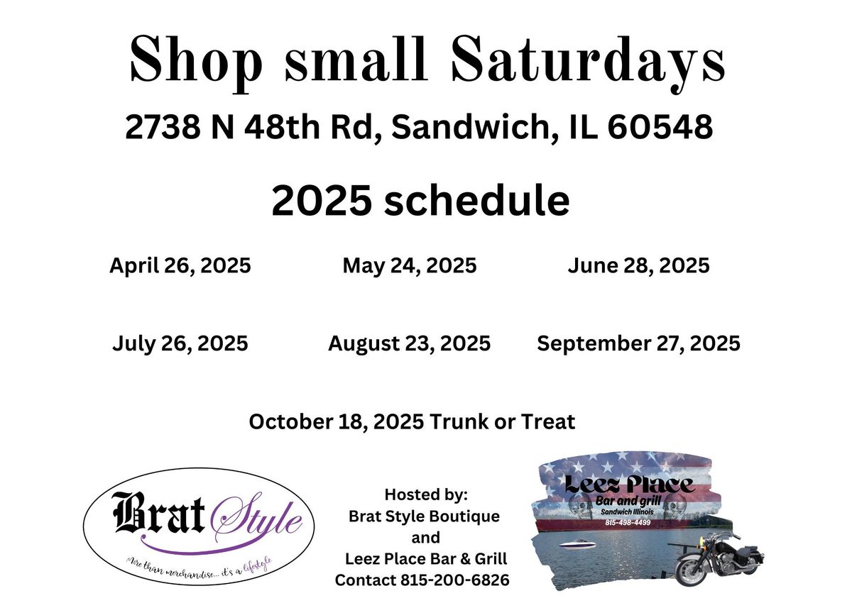 Shop Small Saturdays in Sandwich April till October