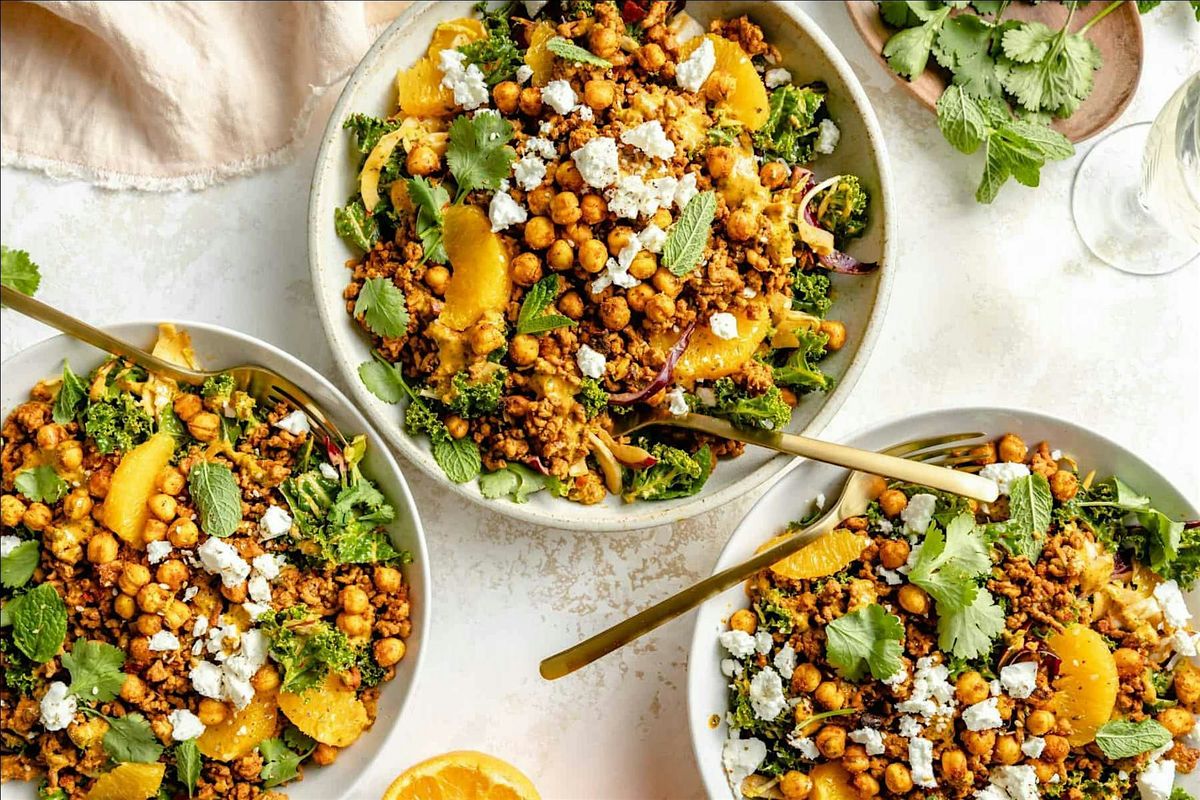 UBS IN PERSON Cooking Class: Spanish Lamb Chickpea Bowl w Chorizo & Almonds