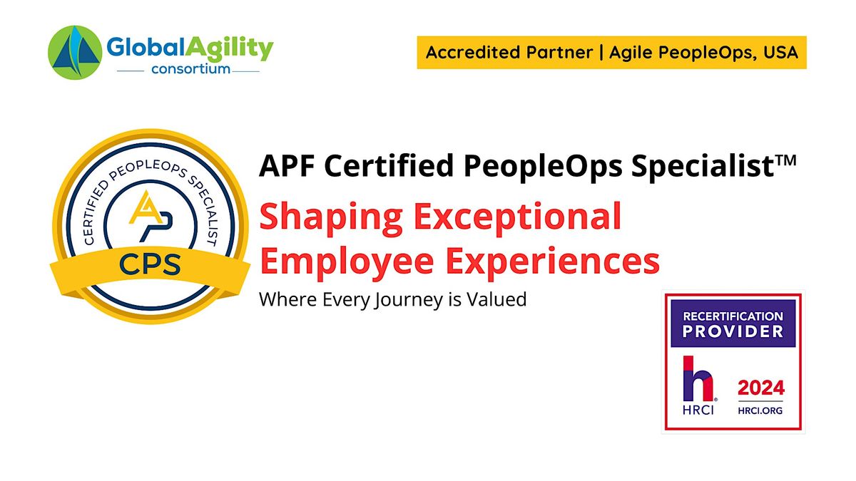 APF Certified PeopleOps Specialist\u2122 (APF CPS\u2122) | Sep 2-3, 2024