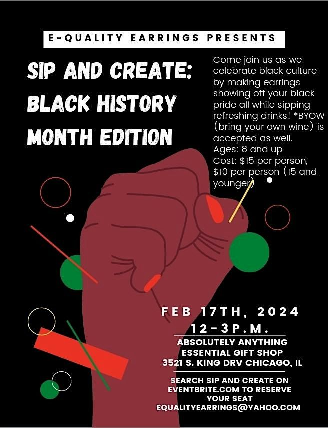 Sip and Create: Black History Month Edition