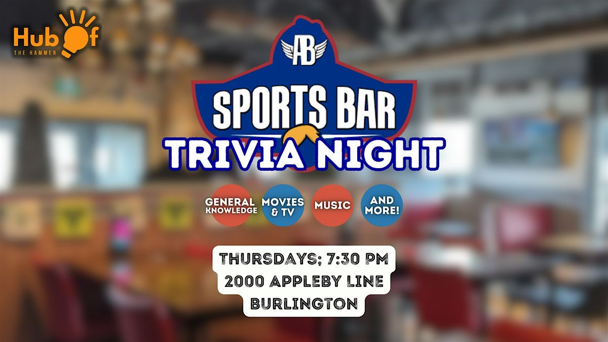 Thursday Trivia at AB Sports Bar (Burlington)