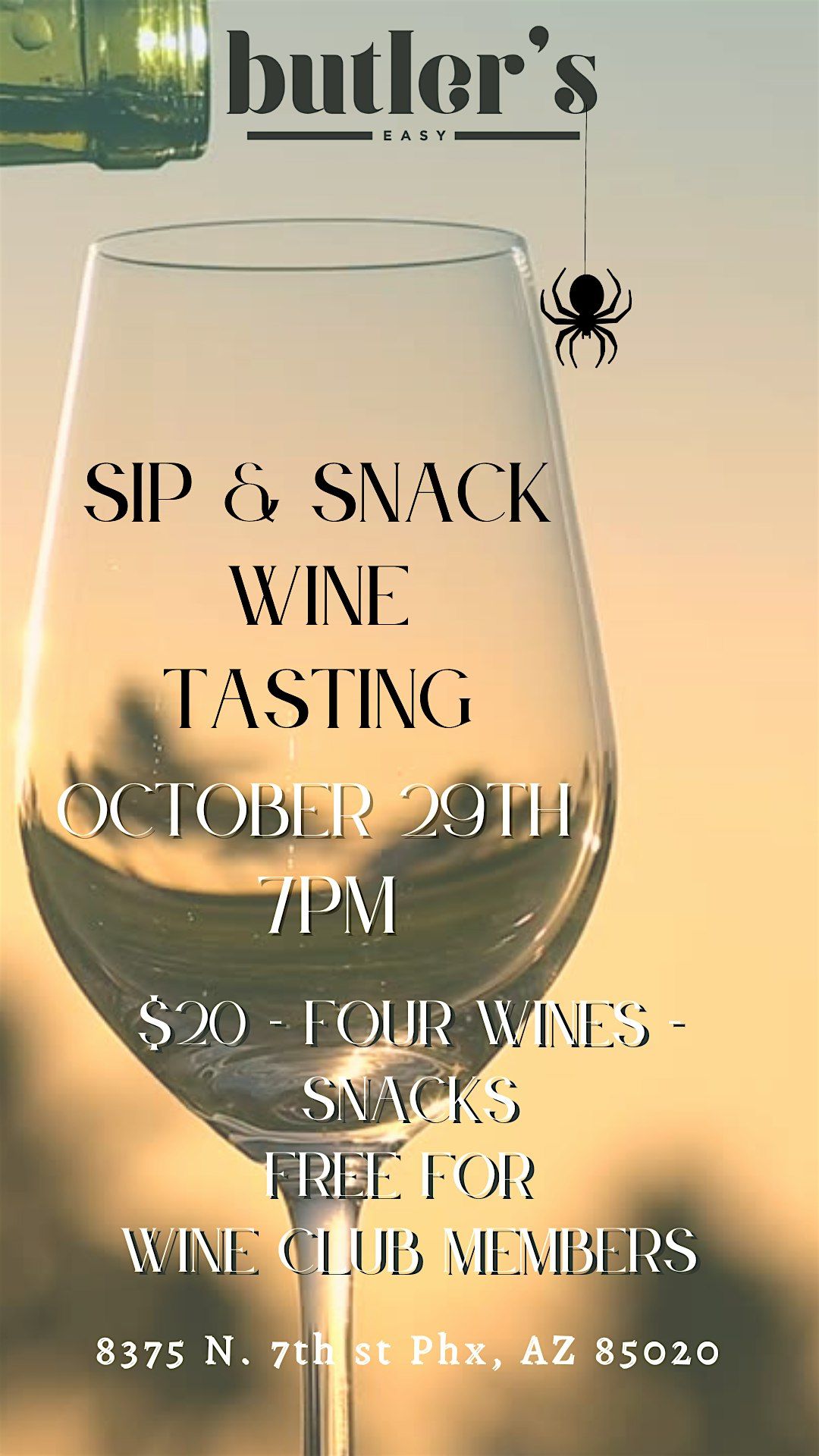 Sip and Snack Wine Tasting at Butler's Easy