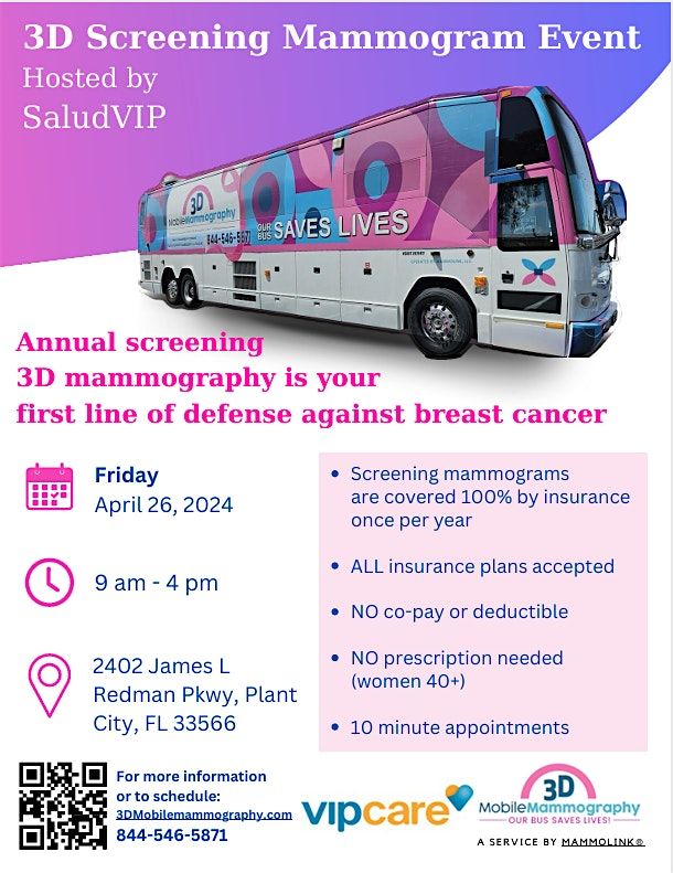 3D Mammogram Screening Event Hosted by SaludVIP