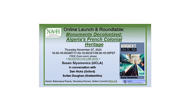 Launch & Roundtable (online): Monuments Decolonised Susan Slyomovics