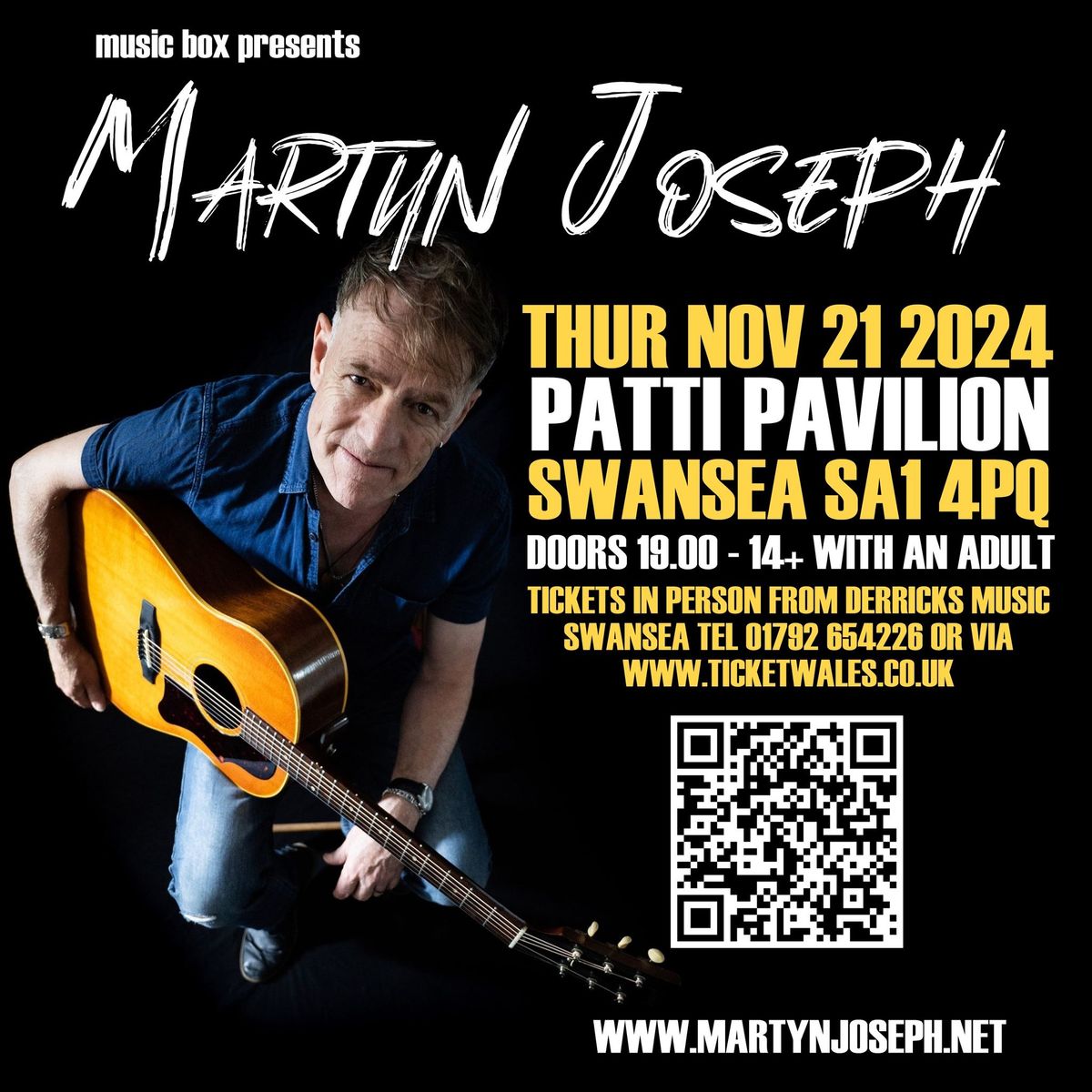 Martyn Joseph live at the Patti Pavilion