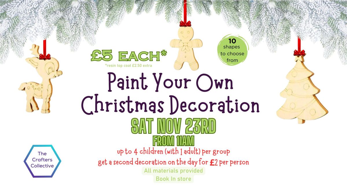 Paint your own Christmas decoration