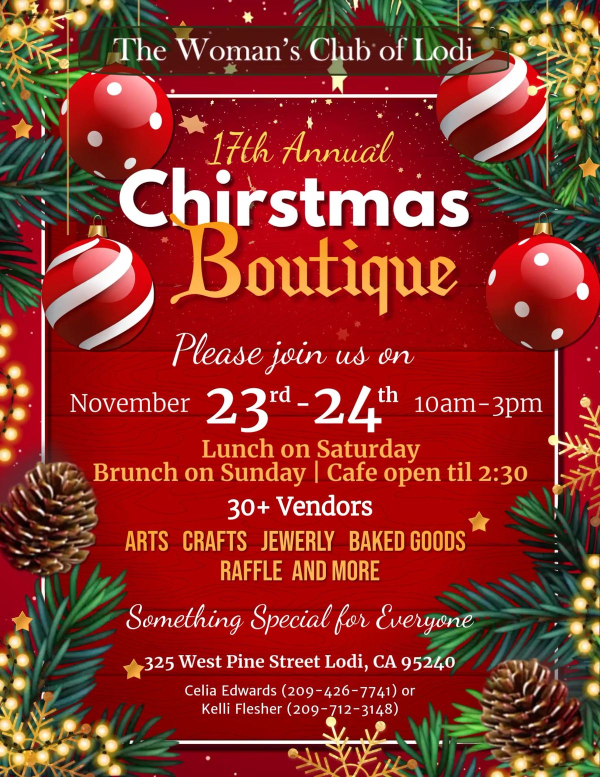 The Woman's Club of Lodi 17th Annual Christmas Boutique