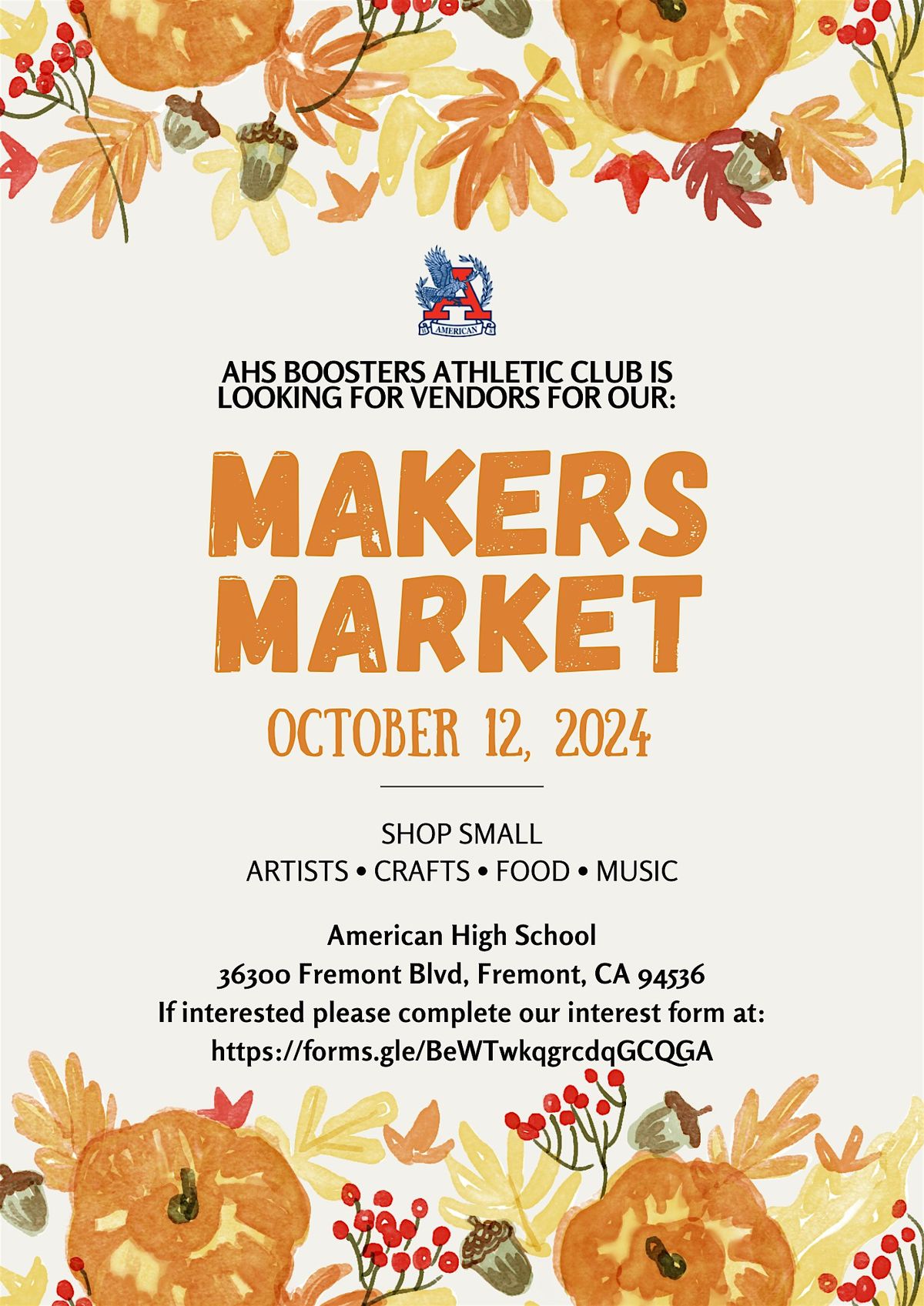 AHS Boosters Athletic Club Makers Market