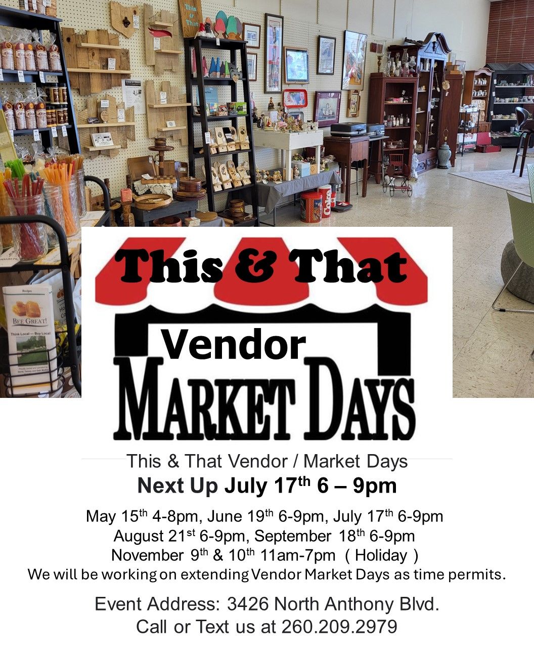 This & That Vendor Market Day July 17th