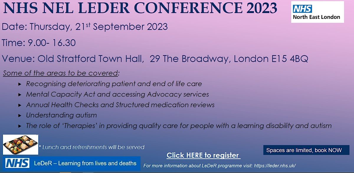 NHS NEL LeDeR Conference 2023