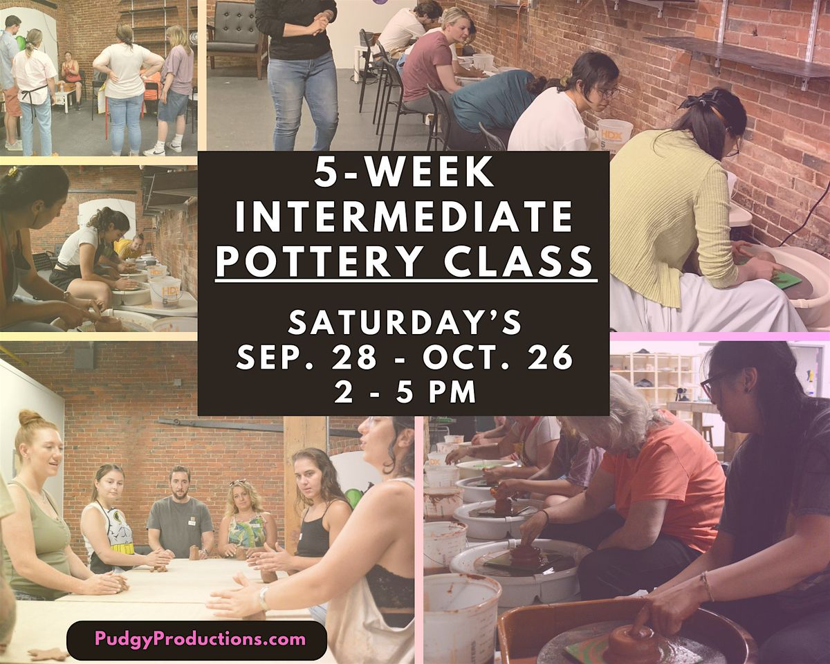 5-Week Intermediate Pottery Class! (Wheel Throwing) 9\/28-10\/26