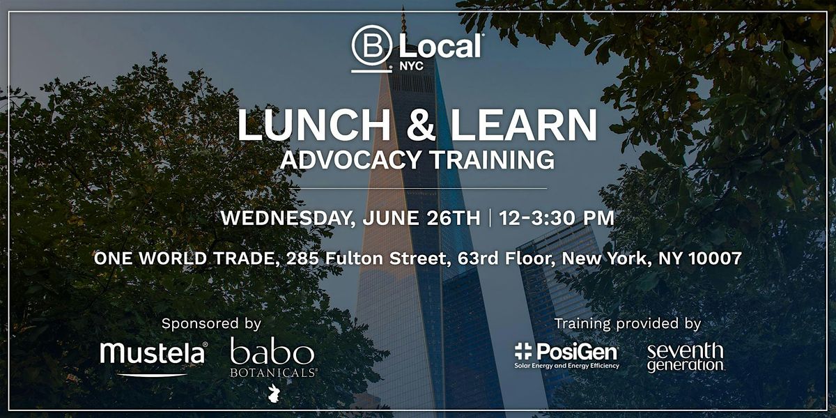 Join Our Advocacy Training Lunch & Learn, June 26