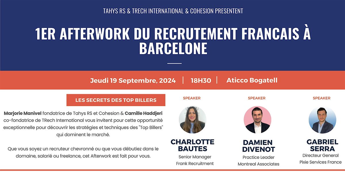 Le 1er Afterwork du recrutement Fran\u00e7ais \u00e0 Barcelone : les secrets des Top Billers