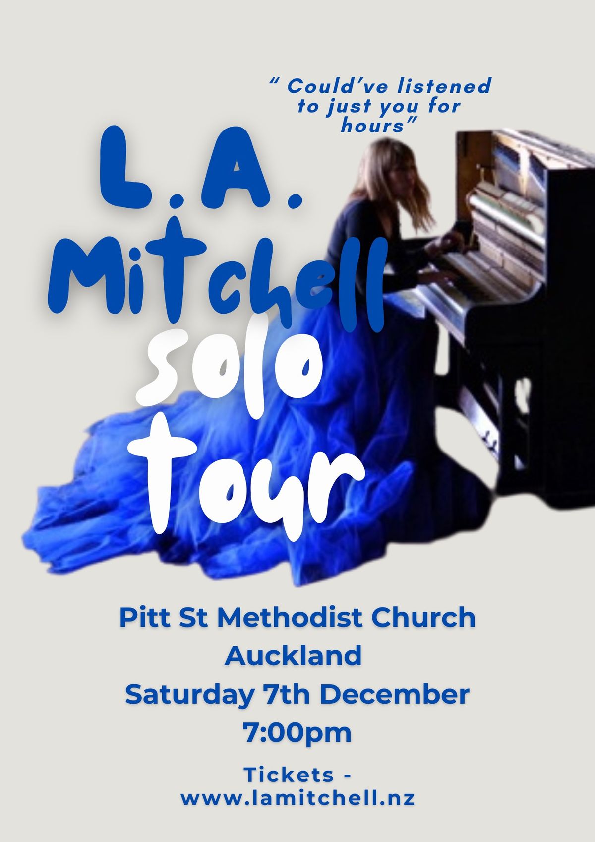 L.A.Mitchell Meaningful Work Solo Tour,  AUCKLAND