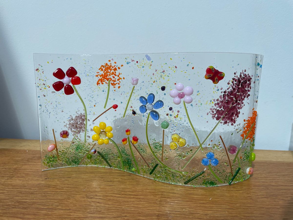 Fused Glass Spring Flower S Curve Toft hill