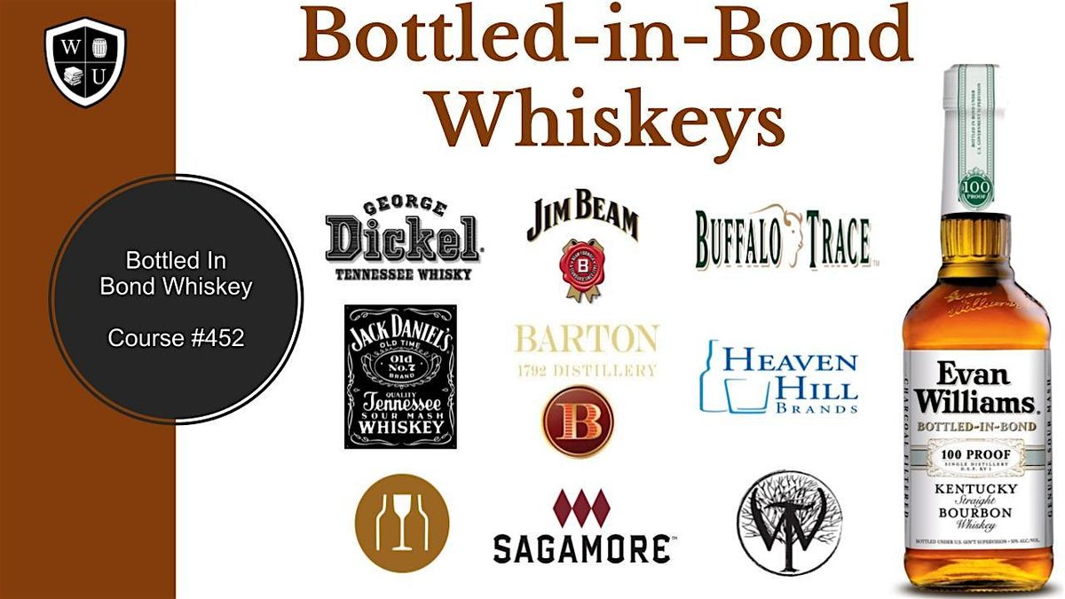 Bottled-in-Bond Whiskeys Tasting Class B.Y.O.B. (Course #452)