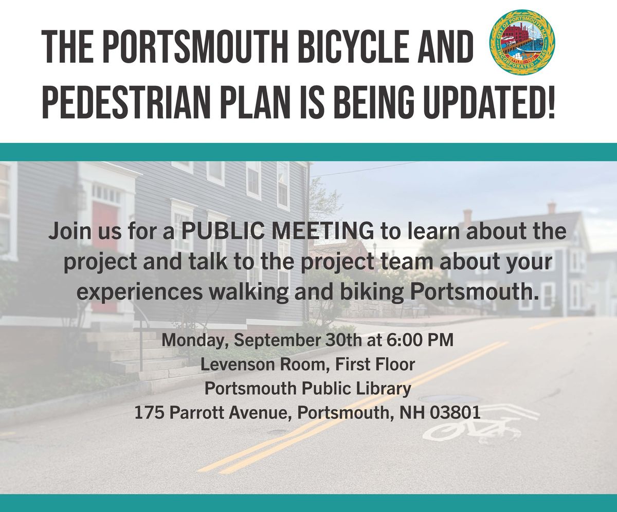 City Bicycle and Pedestrian Plan Update Project Public Meeting