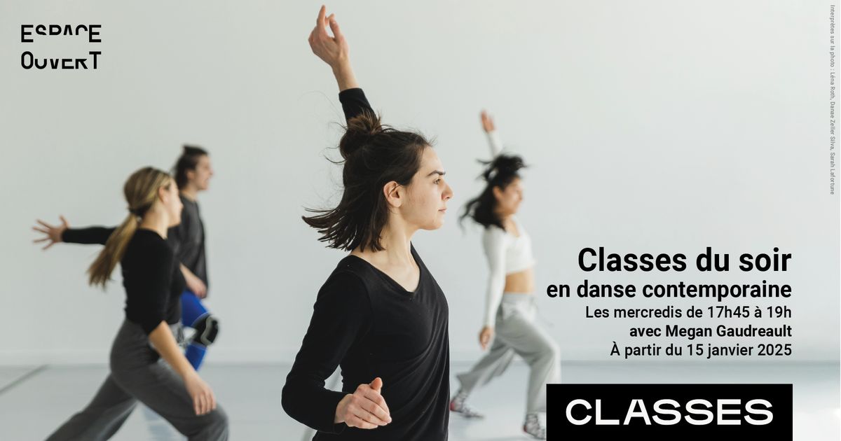 Classe du soir en danse contemporaine - Avec Megan 