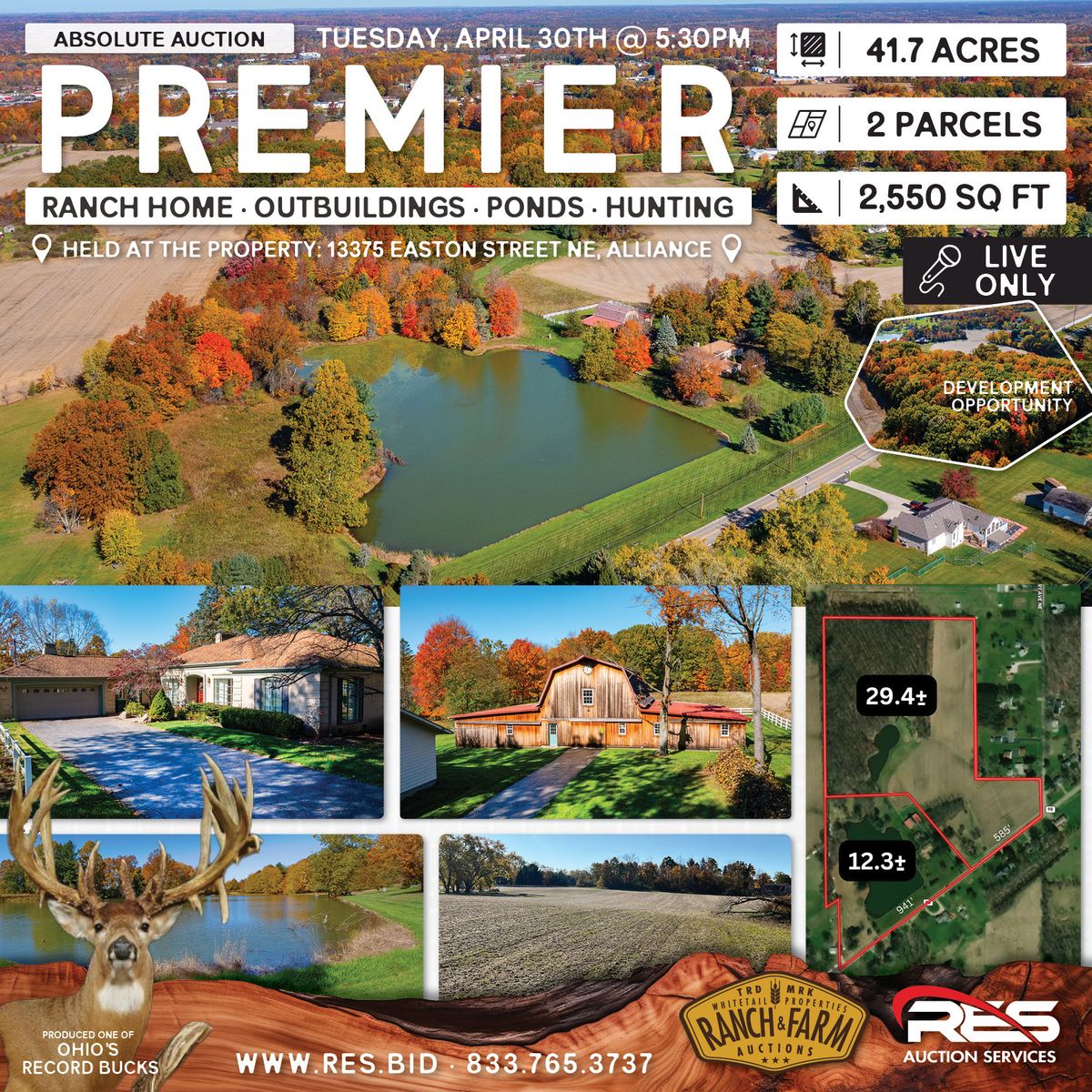 Premier Stark County Home, Land, & Lake Absolute Auction
