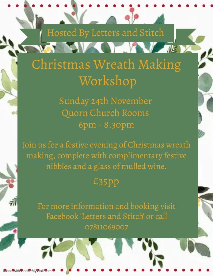 Christmas Wreath Making Workshop - Sunday 24th November