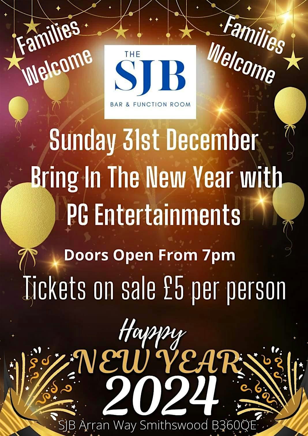 Family friendly New Years Eve party