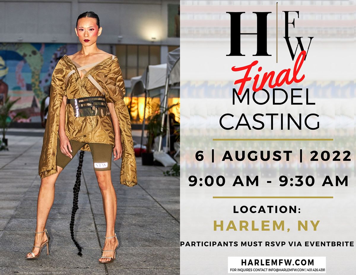 Harlem Fashion Week 2022 Model Casting, East Harlem Mural Pavilion