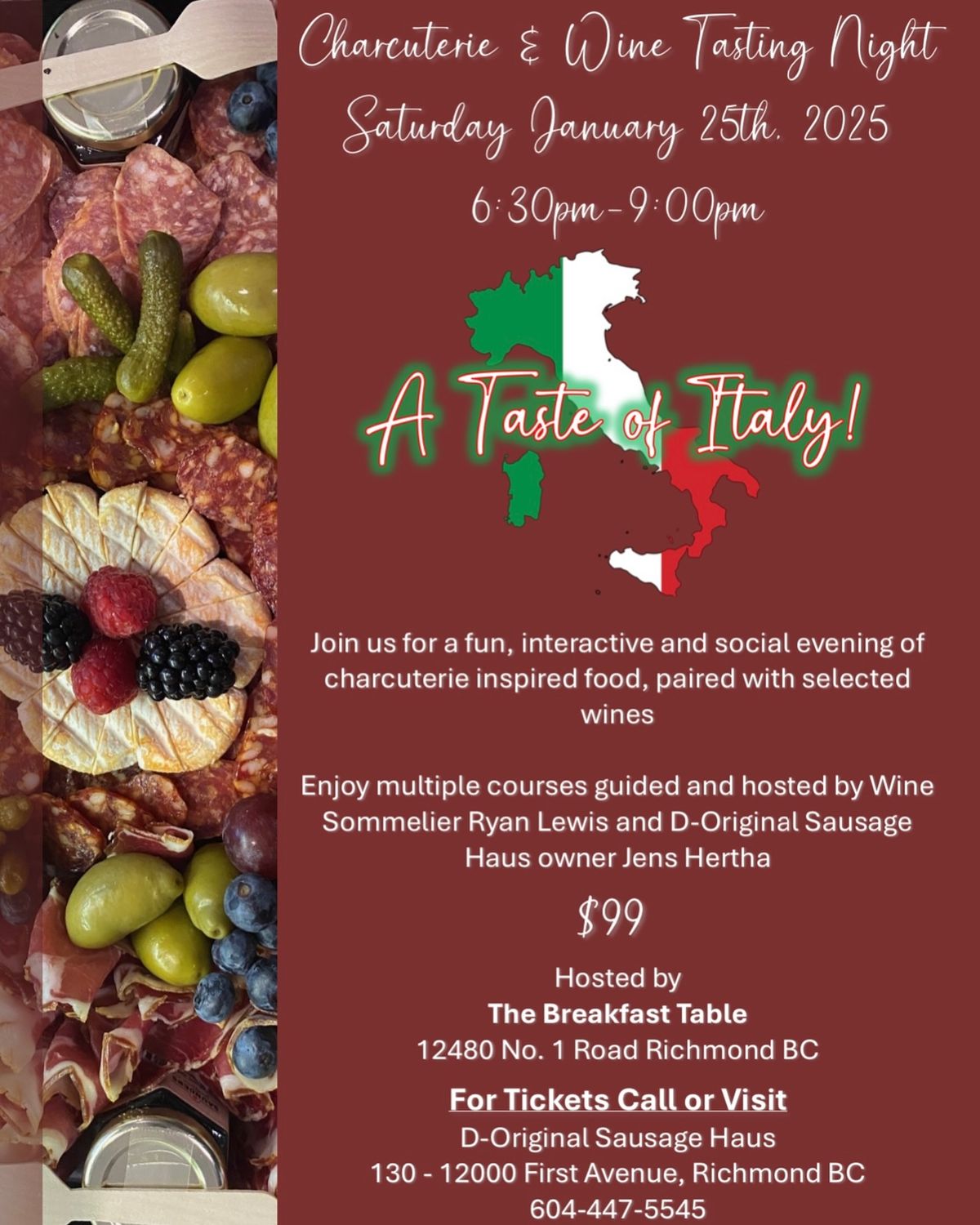 Charcuterie & Wine Tasting