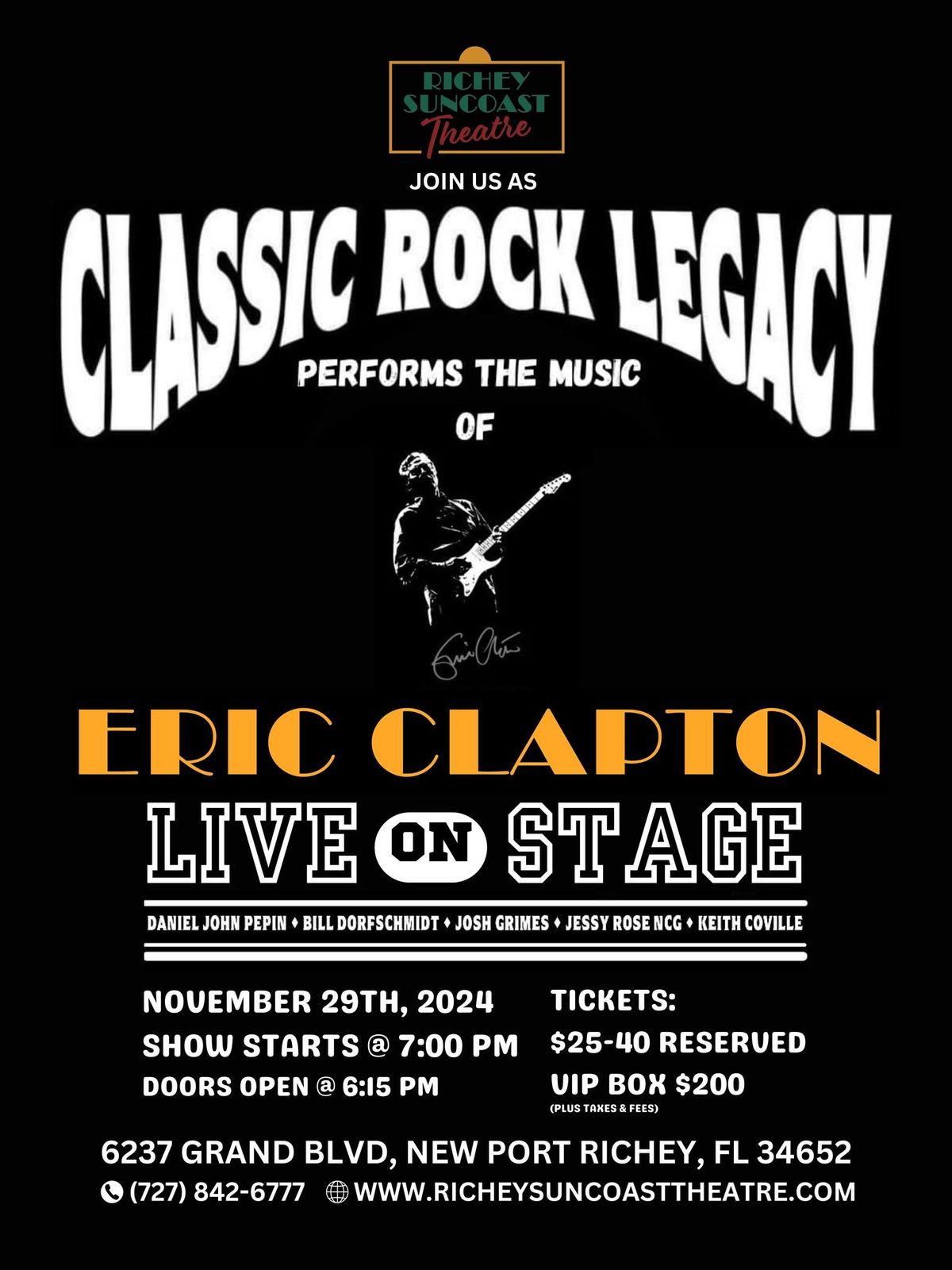 Eric Clapton Tribute @ Richey Suncoast Theatre