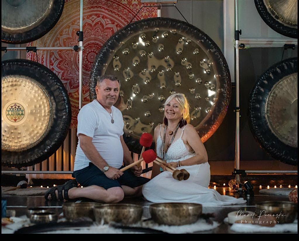 AWAKENING GONG BATH with 13 Gongs, 42" Shamanic Drum ~ Double Session