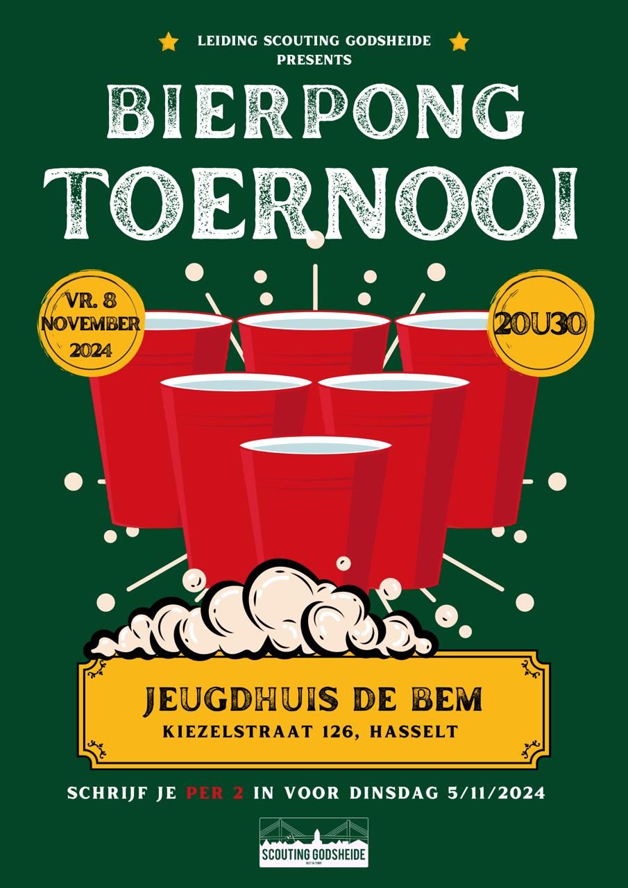 Bierpongtoernooi Scouting Godsheide 2024